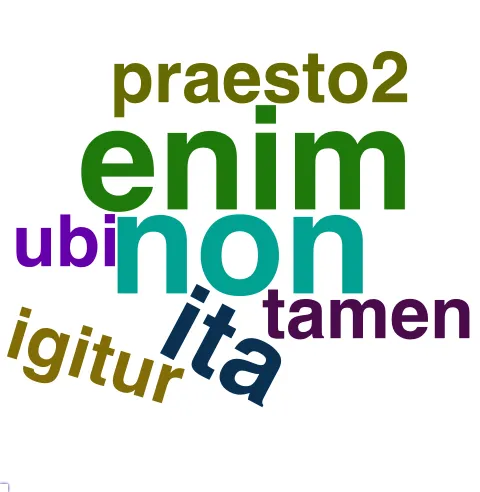 This chart plots collocate by scoreADV, for the headword sum here are all the values plotted: collocate: qui; scoreADV: 0. collocate: non; scoreADV: 4. collocate: quis; scoreADV: 0. collocate: ut; scoreADV: 0. collocate: enim; scoreADV: 4. collocate: facio; scoreADV: 0. collocate: uideo; scoreADV: 0. collocate: dico; scoreADV: 0. collocate: ita; scoreADV: 3. collocate: nihil; scoreADV: 0. collocate: animus; scoreADV: 0. collocate: necesse; scoreADV: 5. collocate: autem; scoreADV: 0. collocate: quod; scoreADV: 0. collocate: nullus; scoreADV: 0. collocate: iste; scoreADV: 0. collocate: puto; scoreADV: 0. collocate: satis2; scoreADV: 0. collocate: tamen; scoreADV: 2. collocate: opusculum; scoreADV: 0. collocate: tantus; scoreADV: 0. collocate: igitur; scoreADV: 2. collocate: arbitror; scoreADV: 0. collocate: locus; scoreADV: 0. collocate: proficiscor; scoreADV: 0. collocate: nemo; scoreADV: 0. collocate: ubi; scoreADV: 2. collocate: bonum; scoreADV: 0. collocate: gratus; scoreADV: 0. collocate: sequor; scoreADV: 0. collocate: contentus; scoreADV: 0. collocate: facilis; scoreADV: 0. collocate: praesto2; scoreADV: 2. collocate: saluus; scoreADV: 0. collocate: turpis; scoreADV: 0. collocate: Roma; scoreADV: 0. collocate: adipiscor; scoreADV: 0. collocate: difficilis; scoreADV: 0. collocate: tuitus; scoreADV: 0. collocate: pauper; scoreADV: 0. collocate: commodus; scoreADV: 0. collocate: inuidiosus; scoreADV: 0. collocate: reliquum; scoreADV: 0. collocate: ridiculus; scoreADV: 0. collocate: nefas; scoreADV: 0. collocate: perniciosus; scoreADV: 0. collocate: utilis; scoreADV: 0. collocate: odiosus; scoreADV: 0. collocate: nanciscor; scoreADV: 0. collocate: percutio; scoreADV: 0. collocate: extorqueo; scoreADV: 0. collocate: formosus; scoreADV: 0. collocate: ingratus; scoreADV: 0. collocate: inquietus; scoreADV: 0. collocate: optatus; scoreADV: 0. collocate: praepono; scoreADV: 0. collocate: molestus; scoreADV: 0. collocate: iniquus; scoreADV: 0. collocate: parum2; scoreADV: 0
