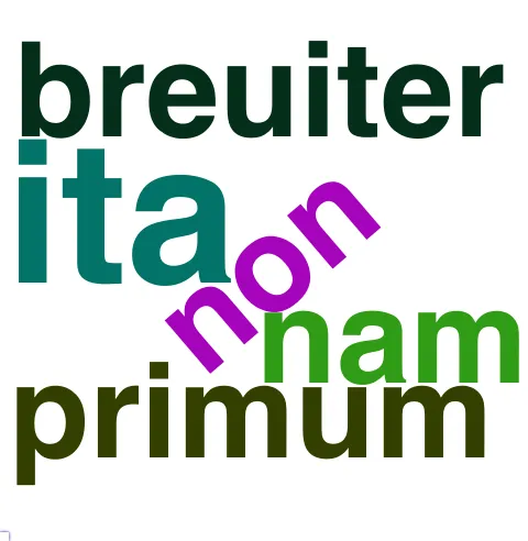 This chart plots collocate by scoreADV, for the headword ut here are all the values plotted: collocate: sum; scoreADV: 0. collocate: is; scoreADV: 0. collocate: facio; scoreADV: 0. collocate: non; scoreADV: 2. collocate: ego; scoreADV: 0. collocate: scribo; scoreADV: 0. collocate: ita; scoreADV: 3. collocate: tu; scoreADV: 0. collocate: omnis; scoreADV: 0. collocate: scio; scoreADV: 0. collocate: dico; scoreADV: 0. collocate: curo; scoreADV: 0. collocate: uideo; scoreADV: 0. collocate: nam; scoreADV: 2. collocate: ago; scoreADV: 0. collocate: opinor; scoreADV: 0. collocate: fio; scoreADV: 0. collocate: aio; scoreADV: 0. collocate: quisque; scoreADV: 0. collocate: uolo; scoreADV: 0. collocate: ualeo; scoreADV: 0. collocate: spero; scoreADV: 0. collocate: nisi; scoreADV: 0. collocate: puto; scoreADV: 0. collocate: uos; scoreADV: 0. collocate: efficio; scoreADV: 0. collocate: soleo; scoreADV: 0. collocate: accido; scoreADV: 0. collocate: rogo; scoreADV: 0. collocate: primum; scoreADV: 2. collocate: oro; scoreADV: 0. collocate: hortor; scoreADV: 0. collocate: supra; scoreADV: 0. collocate: committo; scoreADV: 0. collocate: decerno; scoreADV: 0. collocate: opera; scoreADV: 0. collocate: adduco; scoreADV: 0. collocate: Quirites; scoreADV: 0. collocate: omitto; scoreADV: 0. collocate: instituo; scoreADV: 0. collocate: sancio; scoreADV: 0. collocate: perduco; scoreADV: 0. collocate: breuiter; scoreADV: 2. collocate: euenio; scoreADV: 0. collocate: admoneo; scoreADV: 0. collocate: aequalis; scoreADV: 0. collocate: resto; scoreADV: 0. collocate: reseruo; scoreADV: 0. collocate: exigo; scoreADV: 0. collocate: persuadeo; scoreADV: 0. collocate: mando; scoreADV: 0. collocate: opinio; scoreADV: 0. collocate: quondam; scoreADV: 2. collocate: saluus; scoreADV: 0